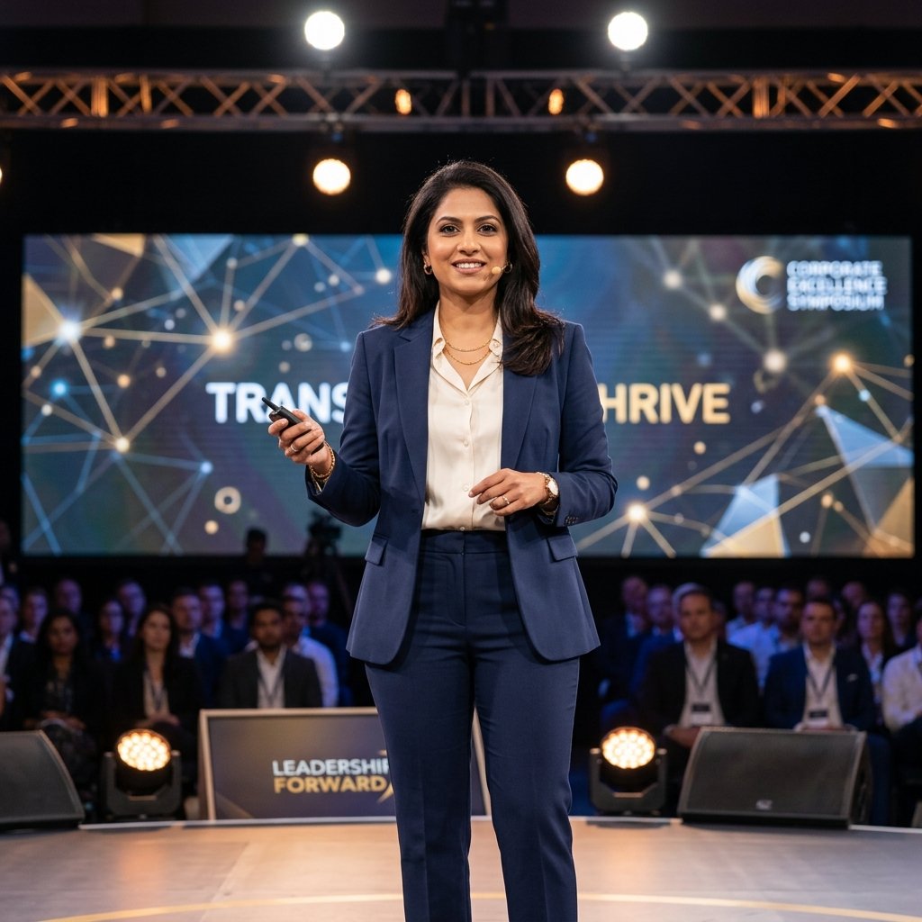 Sridevi J commanding on corporate stage
